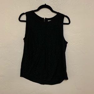 LOFT Black Lace Tank with Back Zipper | MP